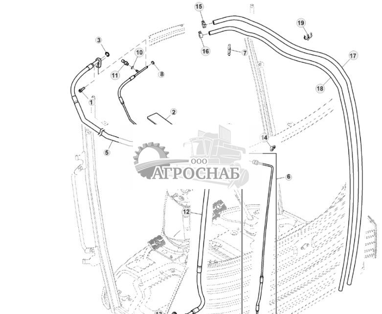 Трубопроводы и фитинги, обогреватель и система кондиционирования внутри кабины - ST828713 464.jpg